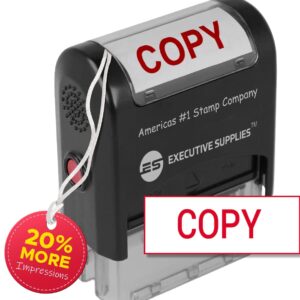 Copy Stamp Self Inking Red -Red Ink- Office Stamps self Inking Advanced Technology Designed for Business and Personal use by Executive Supplies