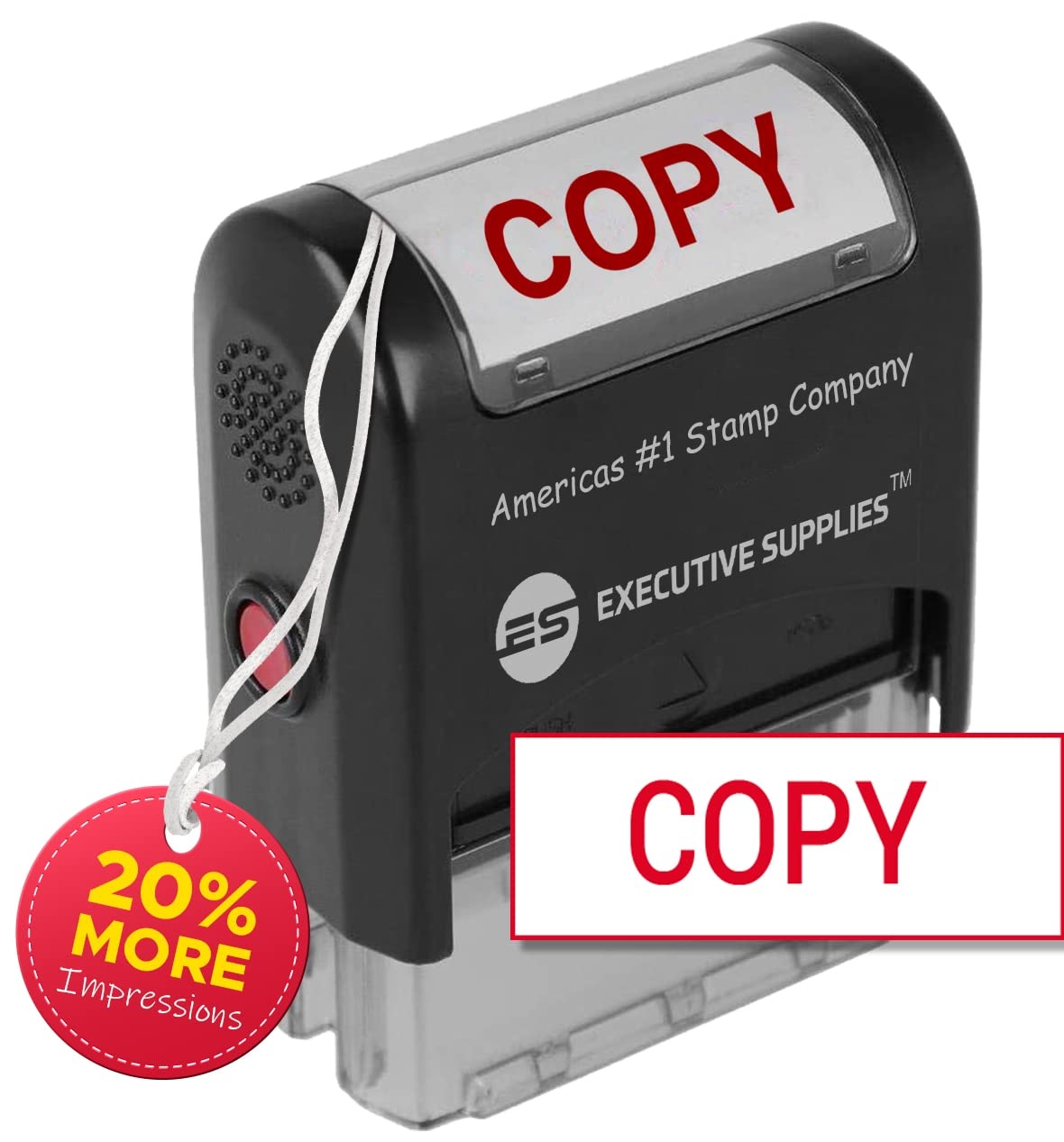 Copy Stamp Self Inking Red -Red Ink- Office Stamps self Inking Advanced Technology Designed for Business and Personal use by Executive Supplies