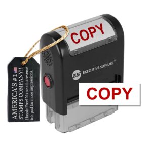 Copy Stamp Self Inking Red -Red Ink- Office Stamps self Inking Advanced Technology Designed for Business and Personal use by Executive Supplies