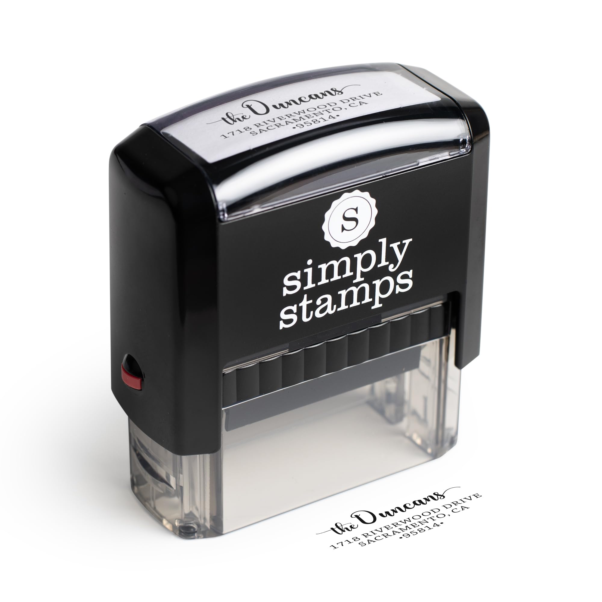 Personalized The Duncans Self-Inking Address Stamp and Ink with Name | Personalized Couples Address Stamps | Custom Rubber Address Stamp (Medium)