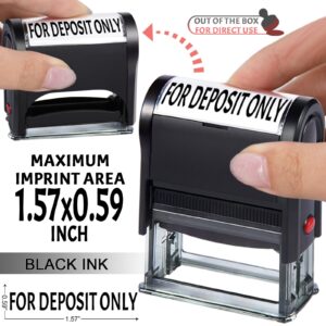 bertiveny for deposit only self inking stamps for business supplies office bank stamps for deposit only custom rubber business stamps for deposit only stamps for checks,black(for deposit only stamp)