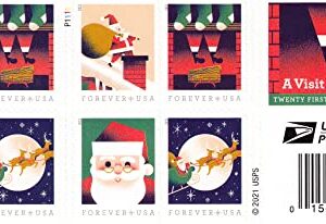 USPS A Visit from St Nick Book of 20 Forever First Class Postage Stamps (2 Booklets (40 Stamps))