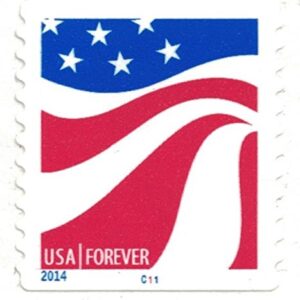 USPS Red White and Blue Forever Stamps - 100 Stamps