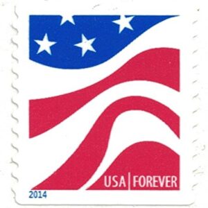 USPS Red White and Blue Forever Stamps - 100 Stamps