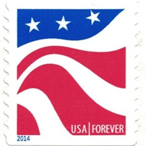 USPS Red White and Blue Forever Stamps - 100 Stamps