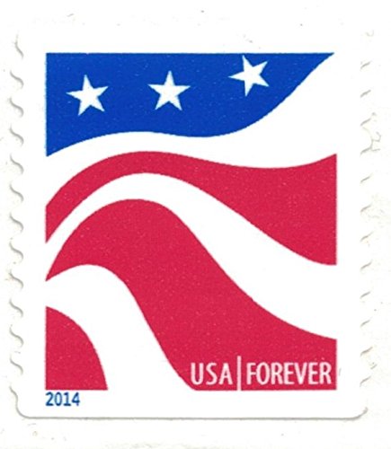 USPS Red White and Blue Forever Stamps - 100 Stamps