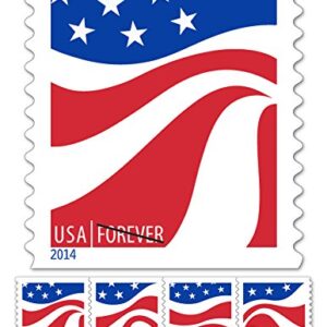 USPS Red White and Blue Forever Stamps - 100 Stamps