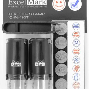 ExcelMark A17 Teacher Self-Inking Rubber Stamp Kit