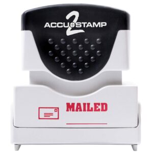 accustamp2 message stamp with micro ban protection, mailed, pre-ink, red (035586)