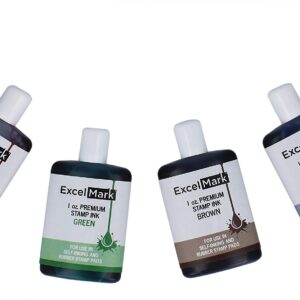 ExcelMark Premium Self-Inking Stamp Refill Ink - 1 oz. (Red)