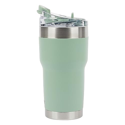 Pelican Hydration Pelican Traveler™ 22 oz Vacuum Insulated Tumbler - Stainless Steel Double Wall Travel with Dual Lid, Powder Coated Insulated Coffee Mug For Hot Cold Drinks, Sage