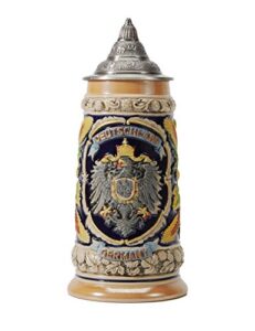haucoze beer stein mug german eagle drinking stanley viking tankard with petwer lid for birthday gifts men father husband 0.8 liter