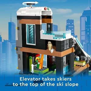 LEGO City Ski and Climbing Center Building Set, 1045 Pieces, for Kids Ages 7 and Up