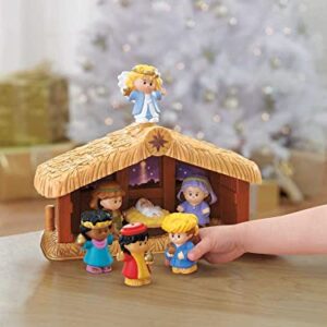 Fisher-Price Little People Deluxe Christmas Story, Nativity Playset with Light, Music and Figures for Toddlers Ages 1 and Up