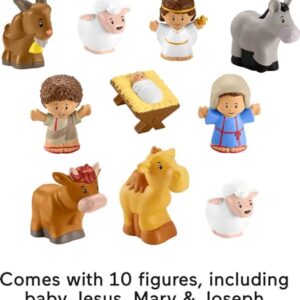 Fisher-Price Little People Toddler Playset Nativity Scene with Baby Jesus Mary & Joseph Figures for Christmas Play Ages 1+ Years