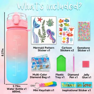 EDsportshouse Decorate Your Own Water Bottle Kits for Girls Age 4-6-8-10,Mermaid Painting Crafts,Fun Arts and Crafts Gifts Toys for Girls Birthday Christmas(Mermaid)