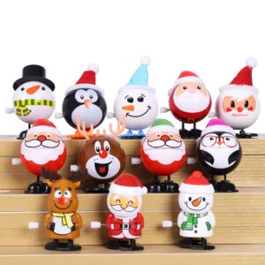 Max Fun 12pcs Christmas Wind Up Stocking Stuffers Toys Assortment for Christmas Party Favors Goody Bag Filler (Christmas Wind up Toys)