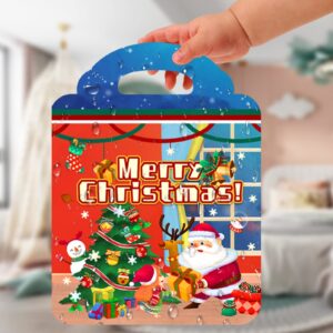 Christmas Reusable Sticker Book for Kids Christmas Theme Activity Books for Toddlers Busy Book Birthday Gifts Car Travel Toys