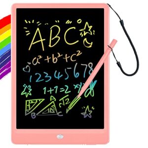 ORSEN LCD Writing Tablet 10 Inch, Colorful Doodle Board Drawing Pad for Kids, Educational Christmas Toys Gifts for 3-6 Year Old Girls Boys (Pink)