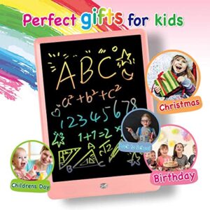 ORSEN LCD Writing Tablet 10 Inch, Colorful Doodle Board Drawing Pad for Kids, Educational Christmas Toys Gifts for 3-6 Year Old Girls Boys (Pink)