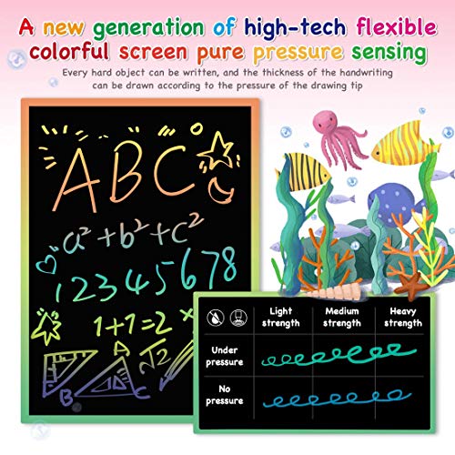 ORSEN LCD Writing Tablet 10 Inch, Colorful Doodle Board Drawing Pad for Kids, Educational Christmas Toys Gifts for 3-6 Year Old Girls Boys (Pink)