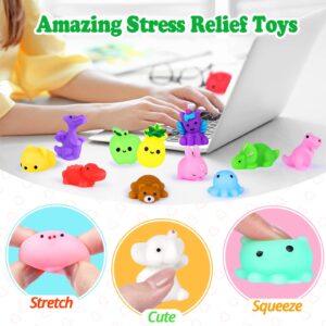 80PCS Mochi Squishy Toys Kids Party Favors Kawaii Mini Squishies Animals Fruit Stress Relief Toys Bulk Classroom Prizes Easter Egg Fillers Christmas Goodie Bag Stuffers Kids Valentines Gifts, Random