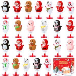 24Pcs Christmas Jumping Popper Spring Toys, Christmas Party Favors Toys for Kids Birthday Party, Carnival Prizes, Pinata Filler, Classroom Rewards,Treat Bags Gifts,Poppers Toys Pop Up Critters