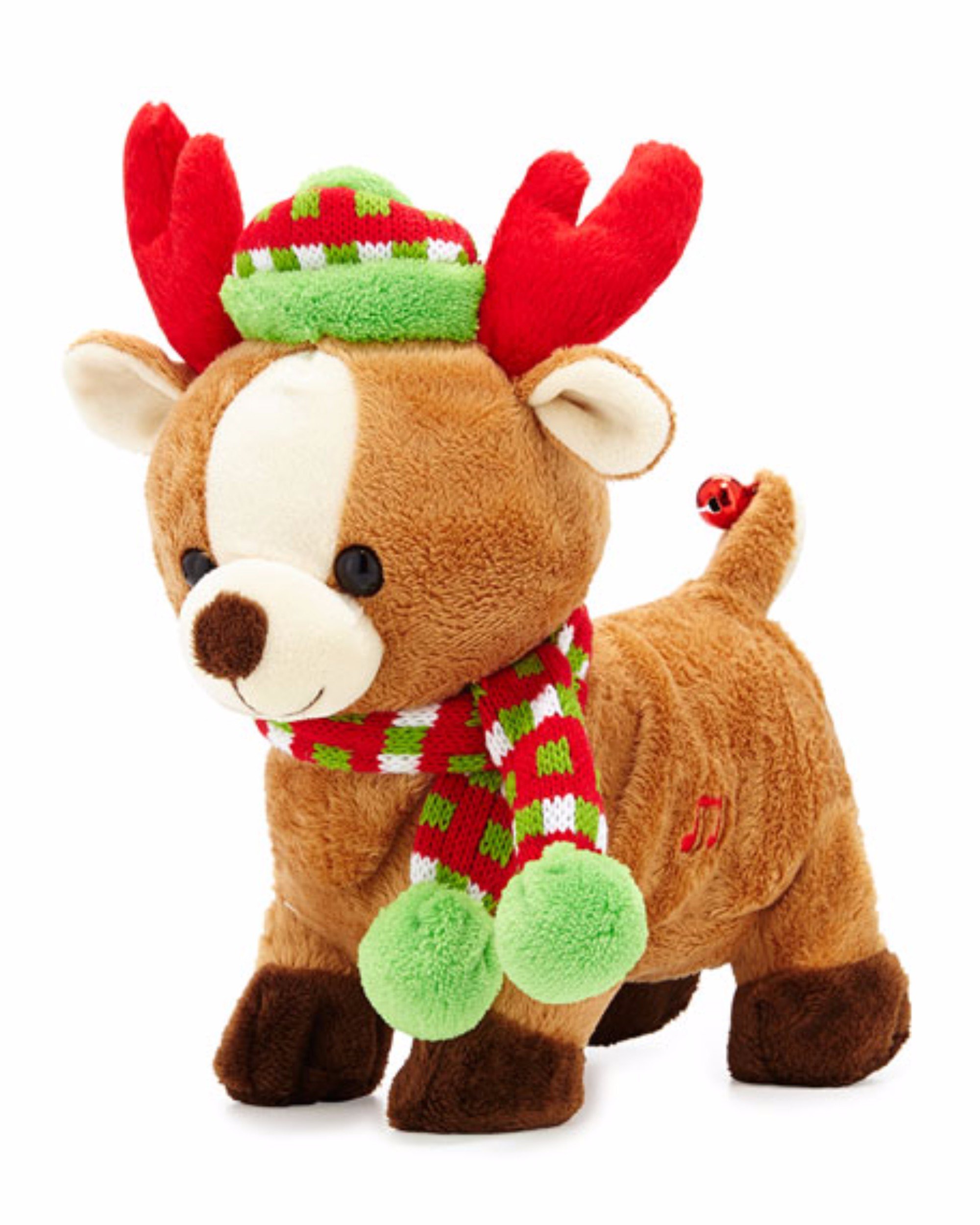 Cuddle Barn - Rock & Roll Rider | Animated Walking Dancing Singing Christmas Holiday Reindeer Sings Sleigh Ride, 10 Inches