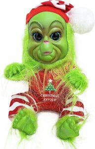 maorosis christmas doll toys, 8" green monster doll plush toy, christmas santa plush toys stuffed animal toy collectie doll christmas decoration gifts for kids boys girls