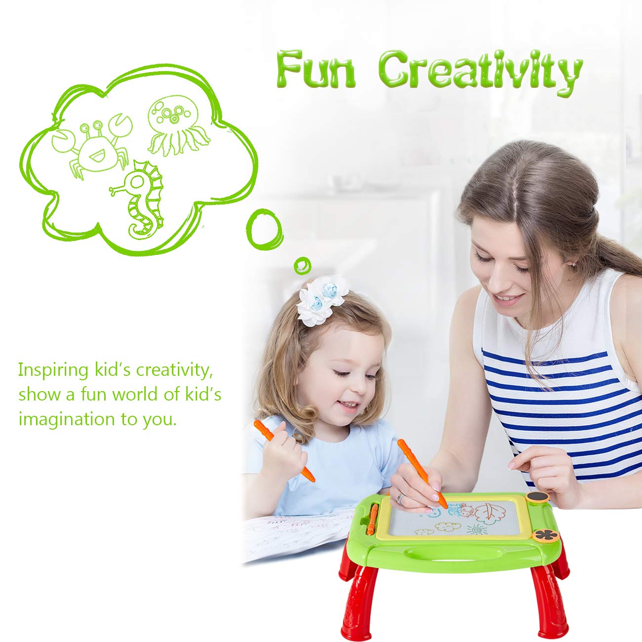 LODBY Kids Toys for 2-4 Year Old Boys Easter Gifts, Magnetic Doddle Scribbler Board for Kids Drawing Toys for Toddler Boys Age 1-4 Birthday Gifts for 1 2 3 4 Year Old Boys Gifts Age 1-4