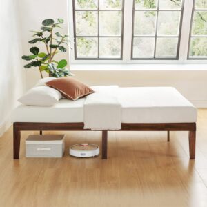 Mellow Naturalista Classic 16 Inch Solid Wood Bed, Espresso Platform, King