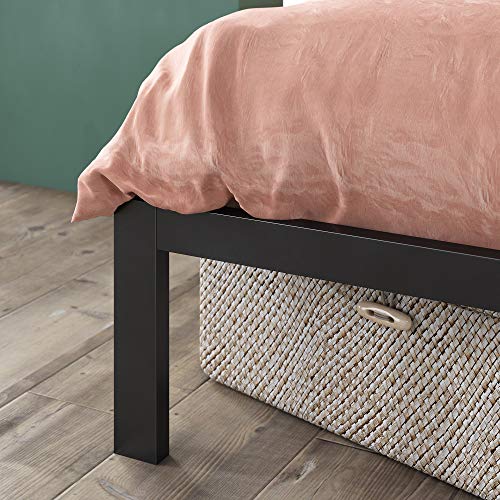 ZINUS Mia Metal Platform Bed Frame / Wood Slat Support / No Box Spring Needed / Easy Assembly, Black, King