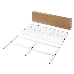 Best Price Mattress 14 Inch Metal Platform Bed Frame, Heavy Duty Steel Slats, White, King (SPSC-14WH-K)