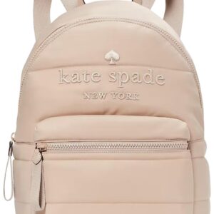 Kate Spade New York Women's Ella Ksnyl Puffy Backpack, Warm Beige