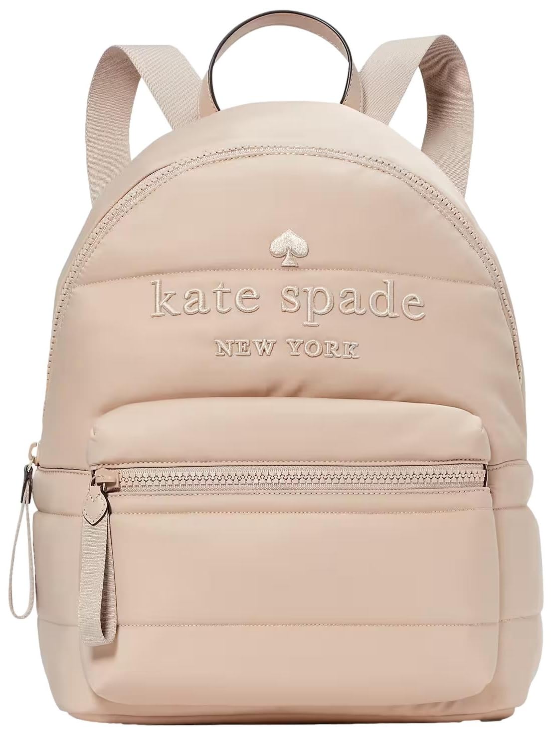 Kate Spade New York Women's Ella Ksnyl Puffy Backpack, Warm Beige