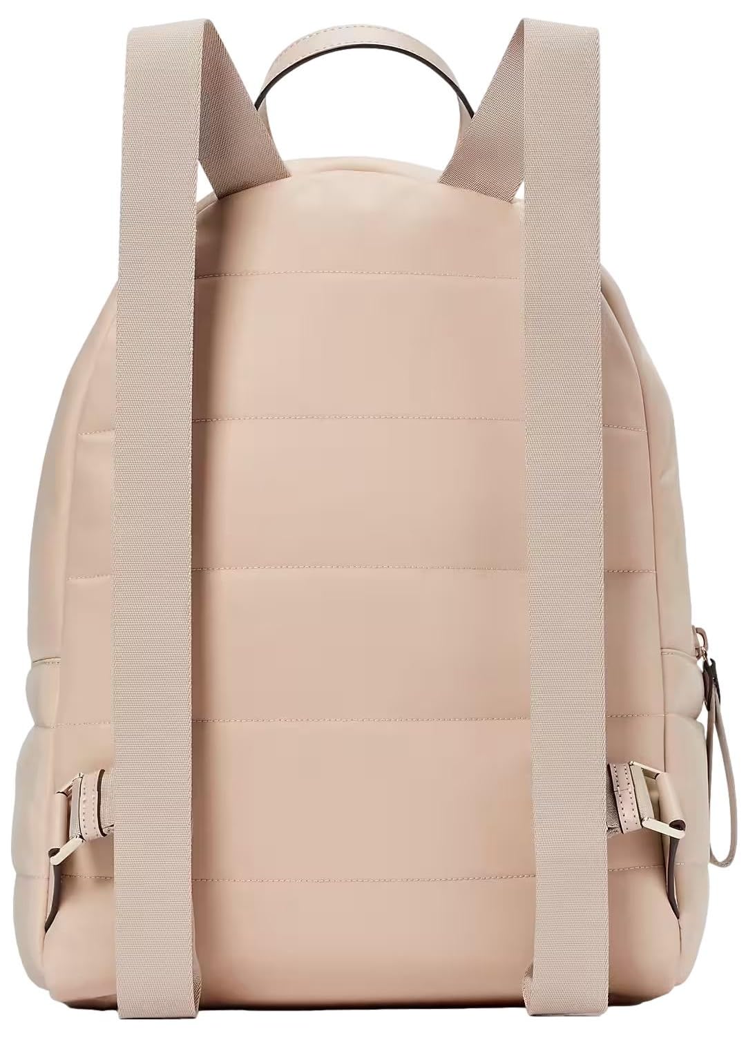 Kate Spade New York Women's Ella Ksnyl Puffy Backpack, Warm Beige