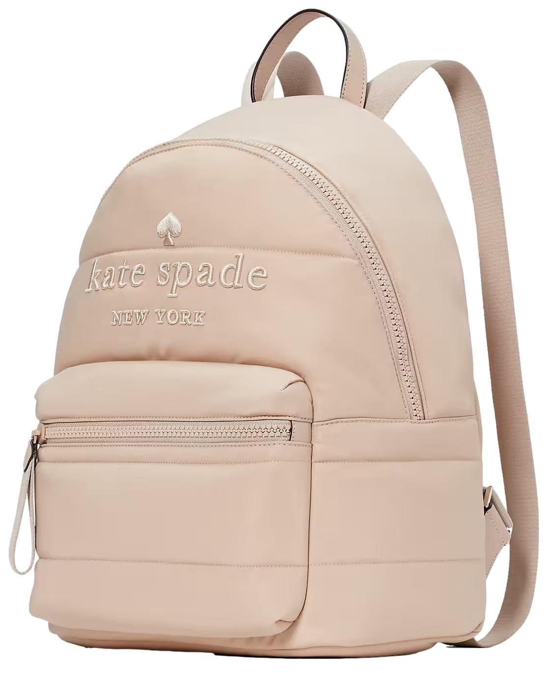 Kate Spade New York Women's Ella Ksnyl Puffy Backpack, Warm Beige