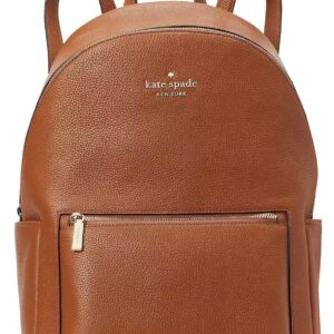 Kate Spade New York Women's Leila Pebbled Leather Large Dome Backpack Bag, Warm Gingerbread