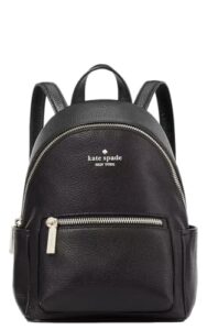 kate spade new york women's leila pebbled leather mini dome backpack bag, black