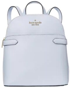 kate spade adel leather flap backpack (pale hydra)
