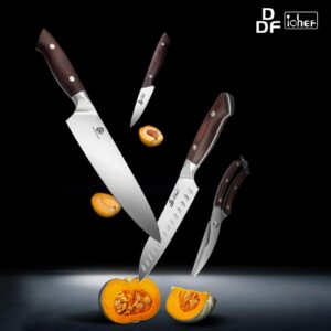 DDF iohEF Kitchen Knife Set, 16-Piece Knife Sets for Kitchen with Block Japanese Stainless Steel Knives Set with Sharpener Ultra Sharp Professional Chef Knife Set with Ergonomic Handle for Cutting