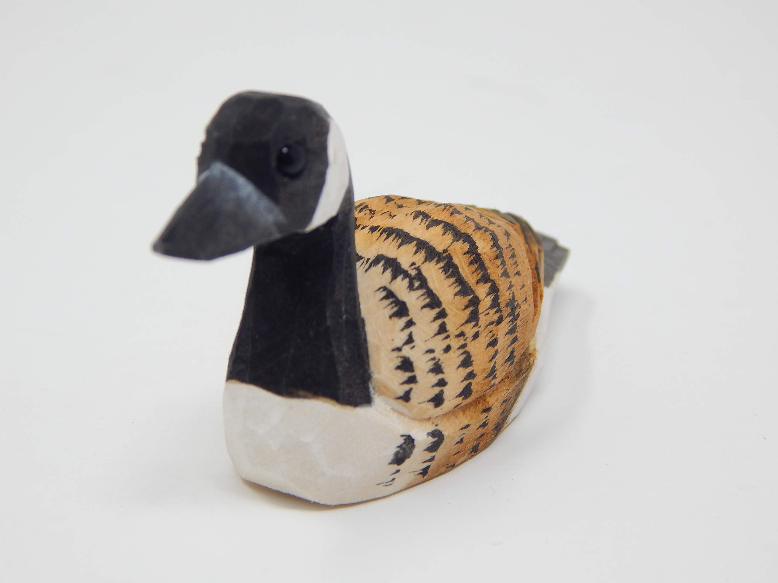 Canada Goose Bird Ornament Wood Hanging Figurine Holiday Decoration Handmade Carving Small Animal