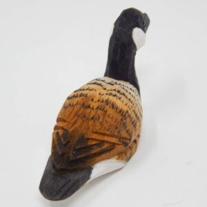 Canada Goose Bird Ornament Wood Hanging Figurine Holiday Decoration Handmade Carving Small Animal