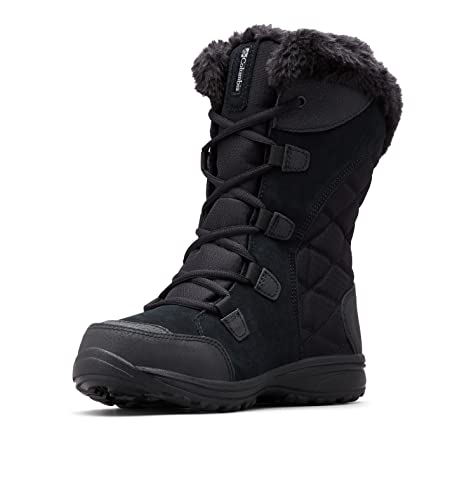 Columbia Women's Ice Maiden II Snow Boot, Black/Columbia Grey, 9.5 M US