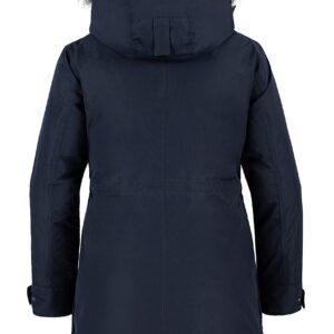 wantdo Women's Winter Hooded Thick Puffer Coat Insulated Long Parka Navy S