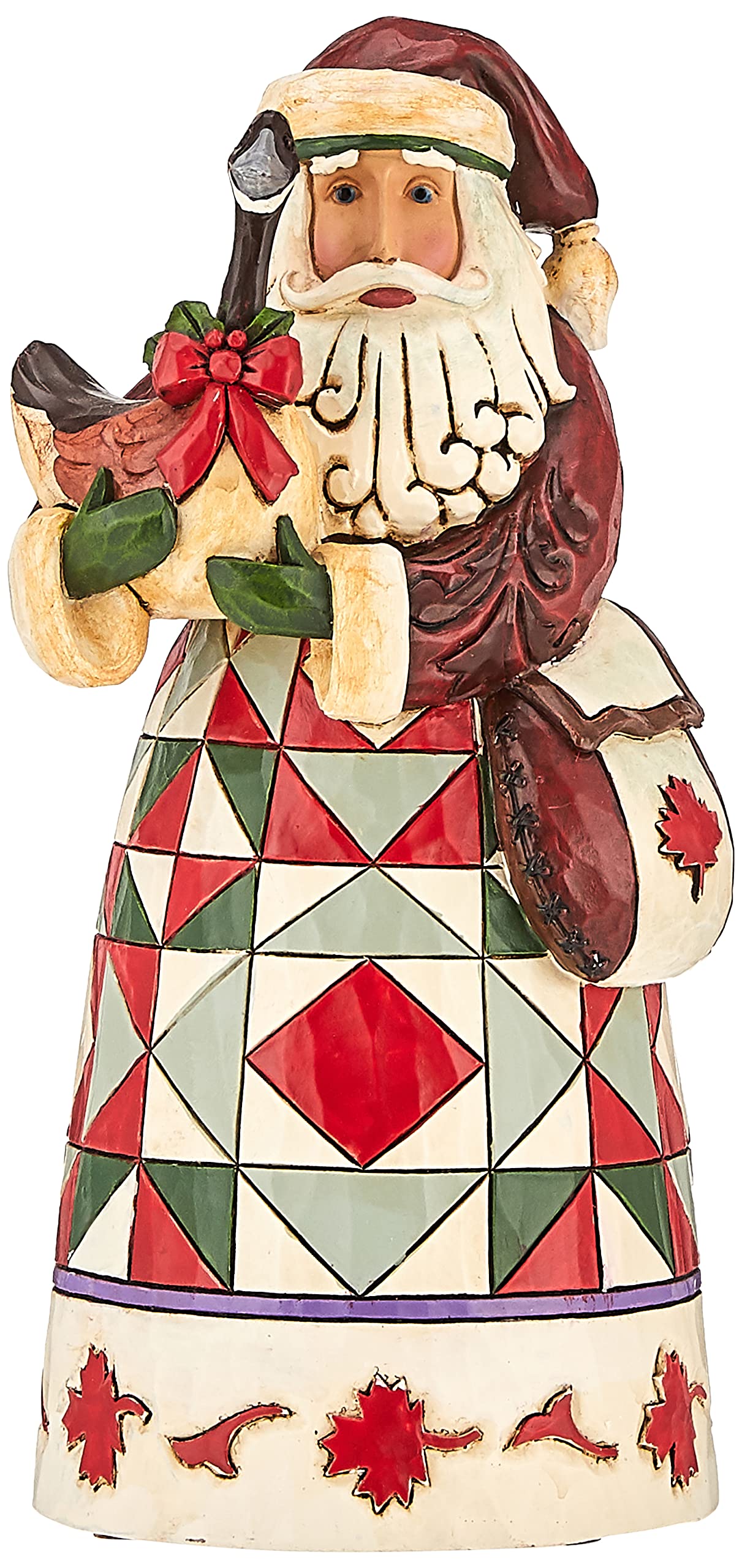 Enesco Jim Shore Heartwood Creek Canadian Santa Figurine, 7.25 Inch, Multicolor