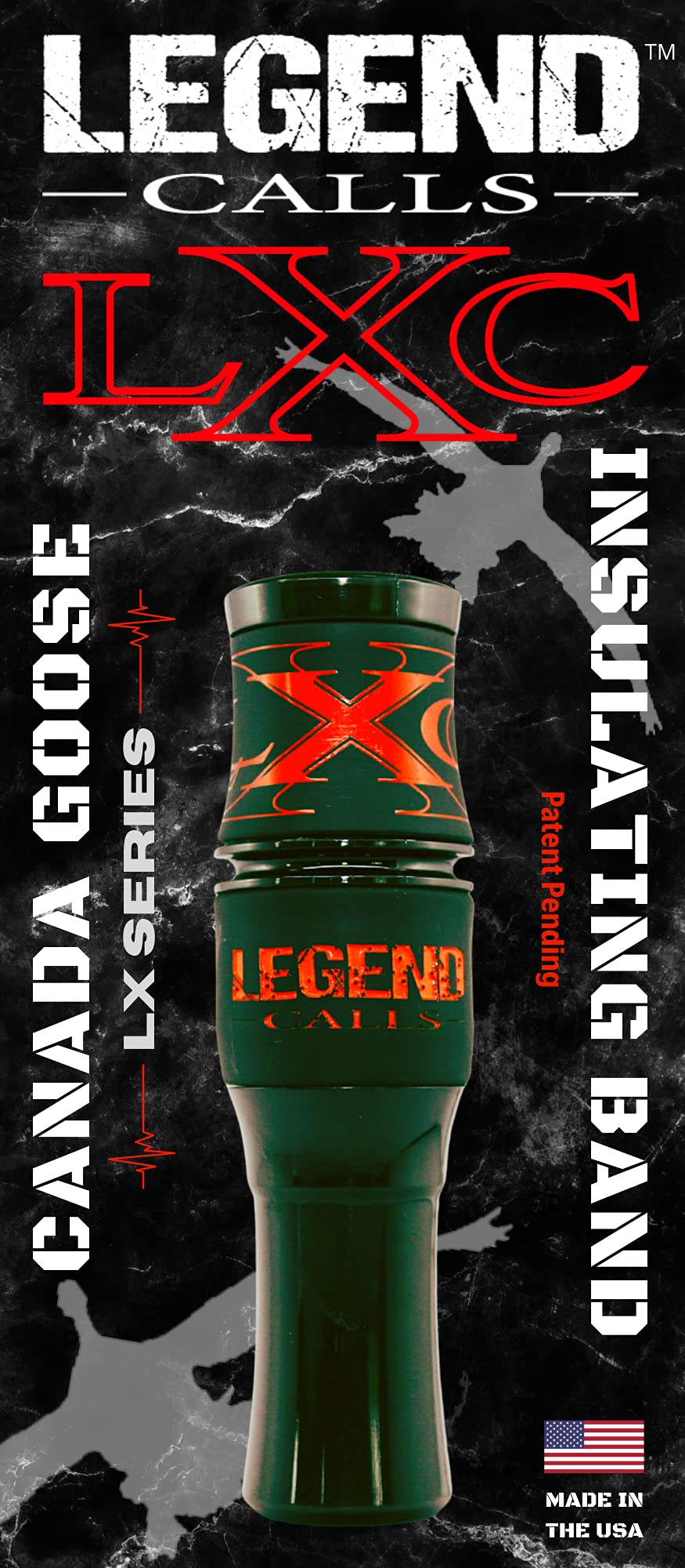 Legend Calls LXC Red-Canada Goose Call, Insulating Band Technology