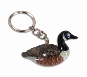 lx hand painted wild canadian goose bird key chain
