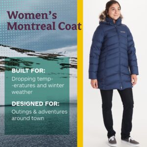 MARMOT Women’s Montreal Puffer Coat | Down-Insulated, Water-Resistant, Arctic Navy, X-Large