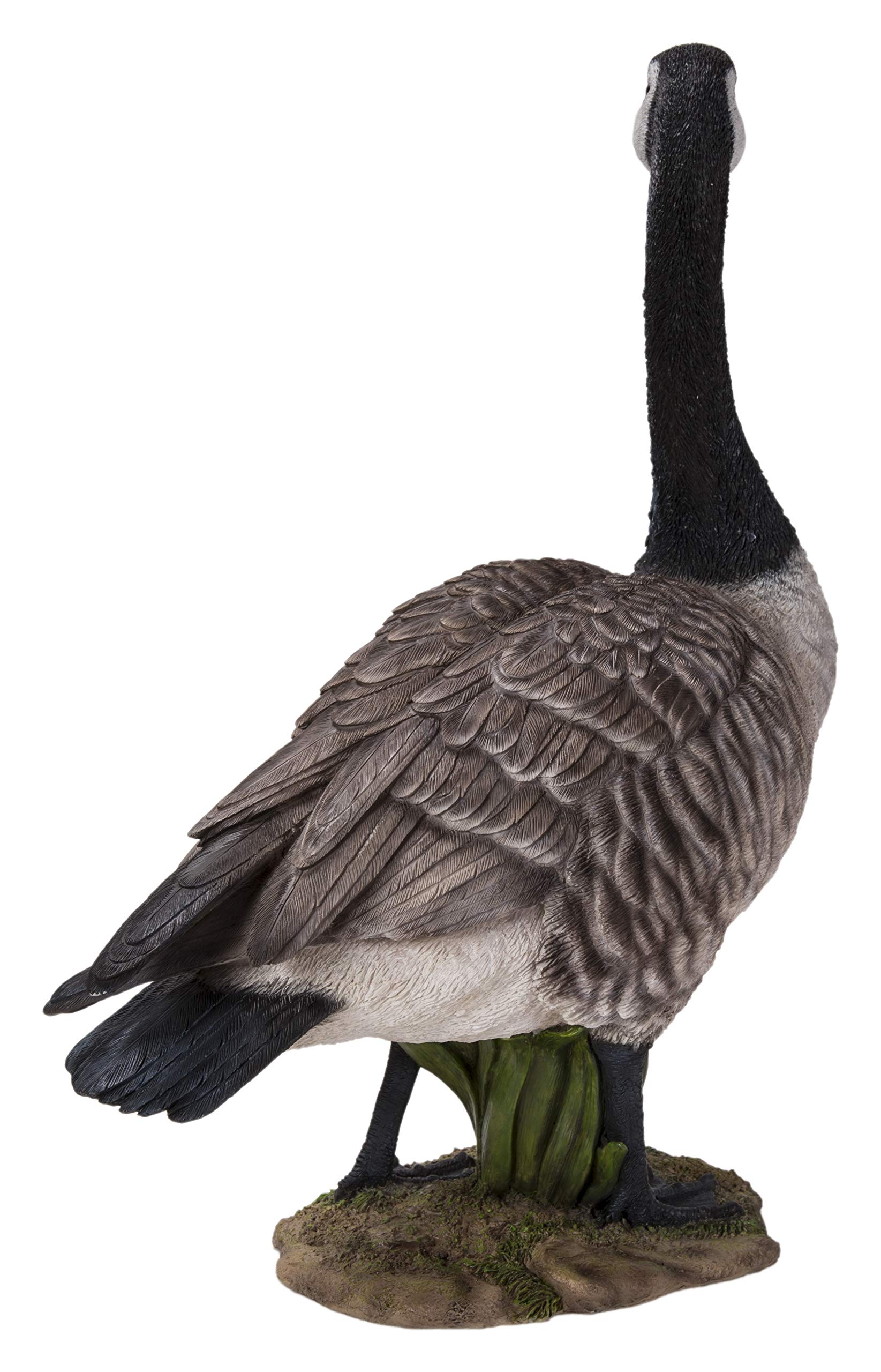 Hi-Line Gift Standing Canada Goose Statue, Grey/Natural